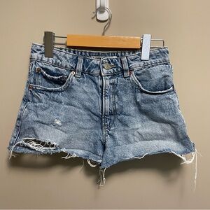 Garage Faded Blue Distressed Jean Shorts Women’s Size 01 or 25